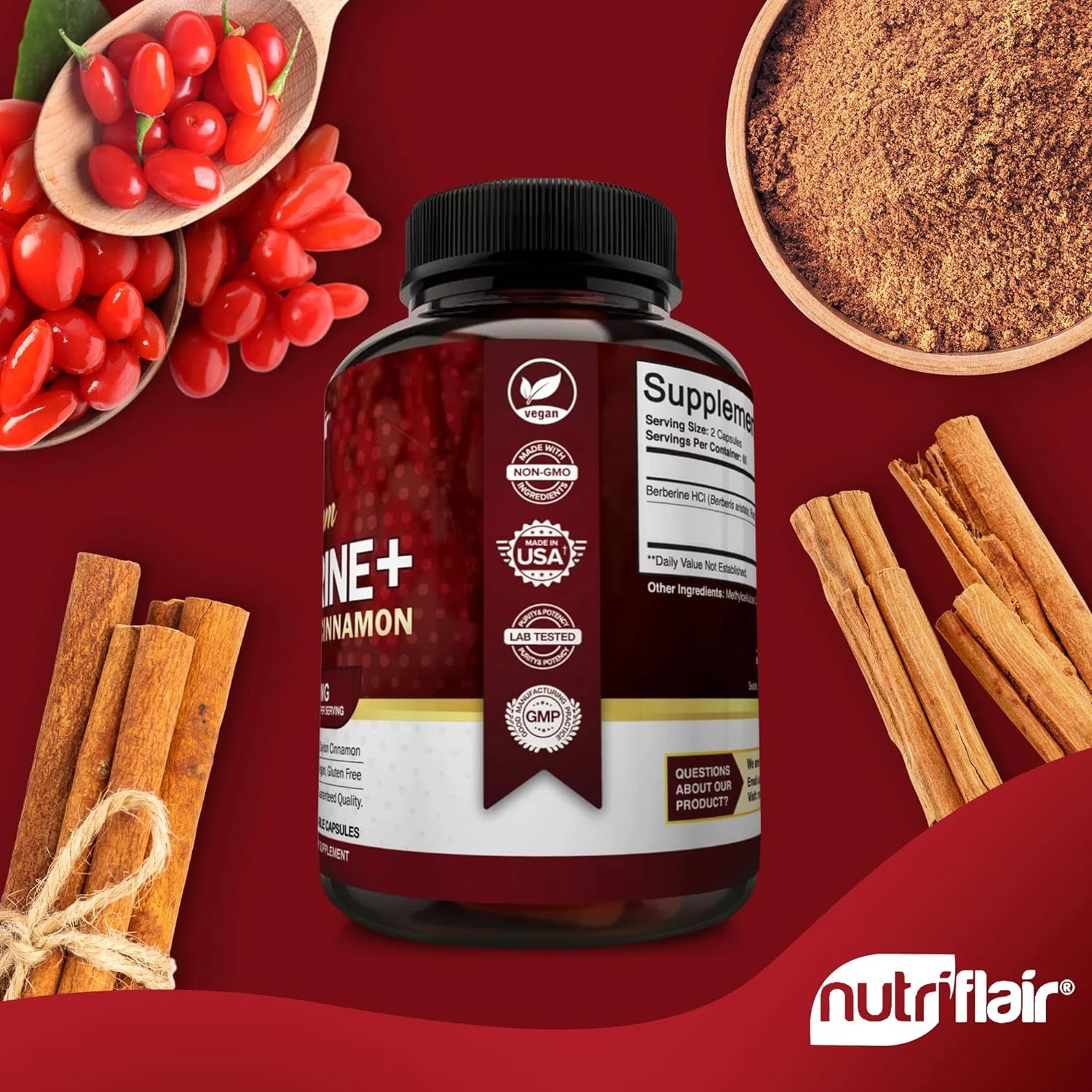 Berberine Hcl Capsule - Premium Berberine HCL - Soutient le