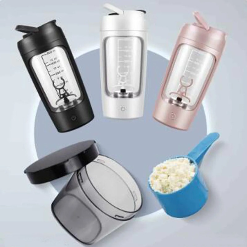 Protein Shaker Bottle - Bouteille shaker électrique pour protéines, portable,
