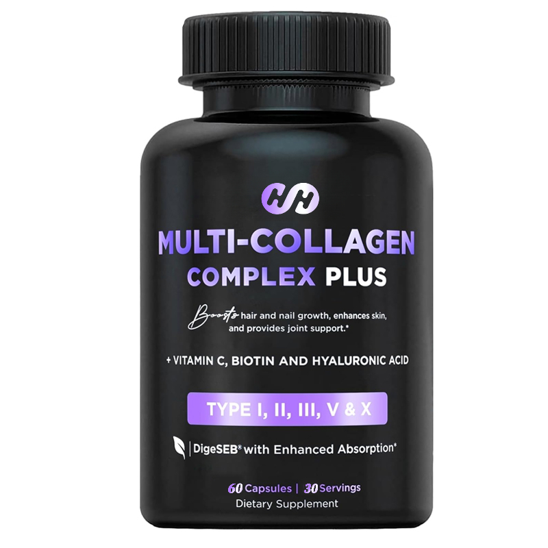 Biotin Hair Growth - 60 capsules de collagène multiple, biotine,