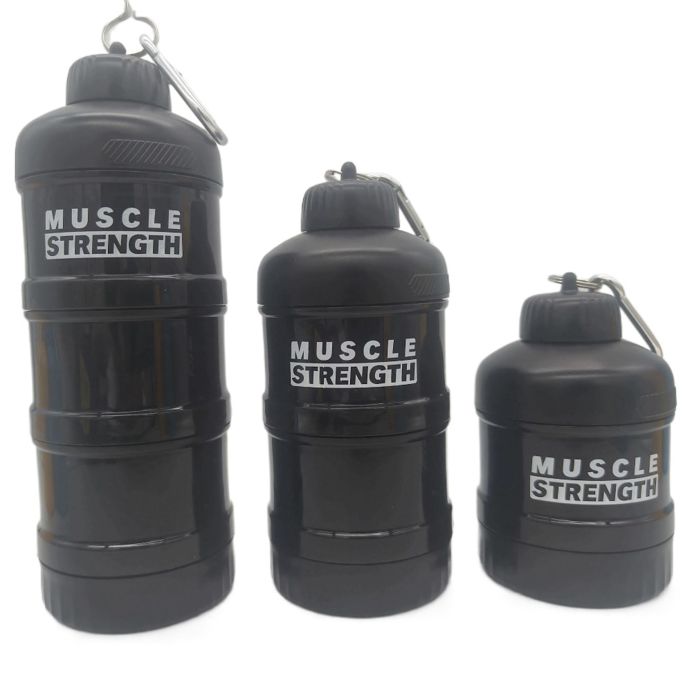 Protein Shaker Bottle - Boîte à poudre portable avec structure