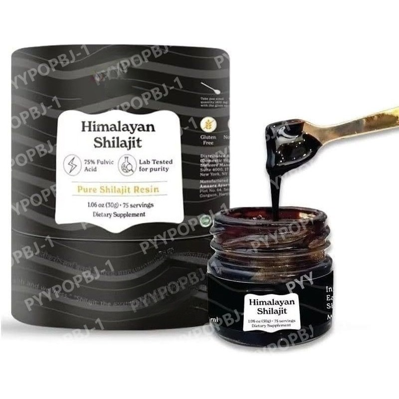 Shilajit Resin Pure - Résine de Shilajit de l'Himalaya, biologique,
