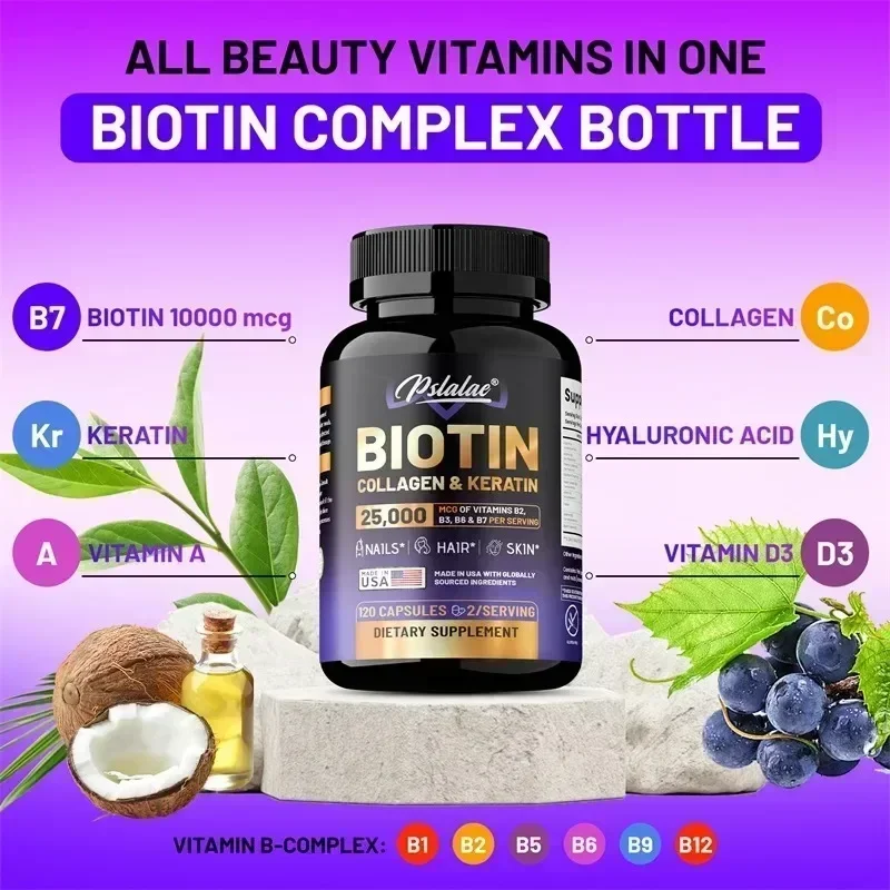 Supplément de kératine au coll - Biotin Hair Growth avis et prix