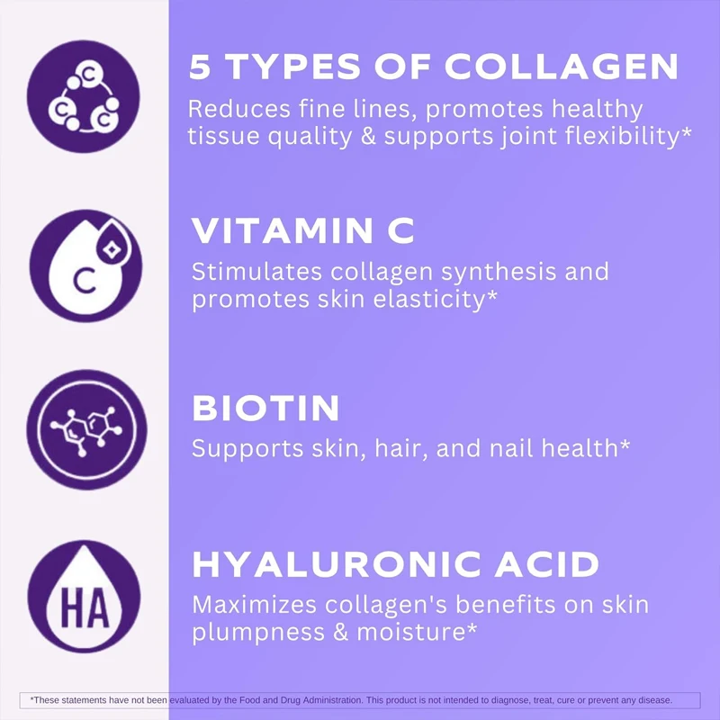 60 capsules de collagène multi - Biotin Hair Growth avis et prix