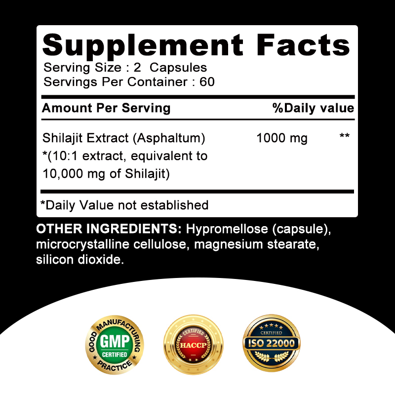 Capsules de résine Shilajit pu - Shilajit Resin Pure avis et prix
