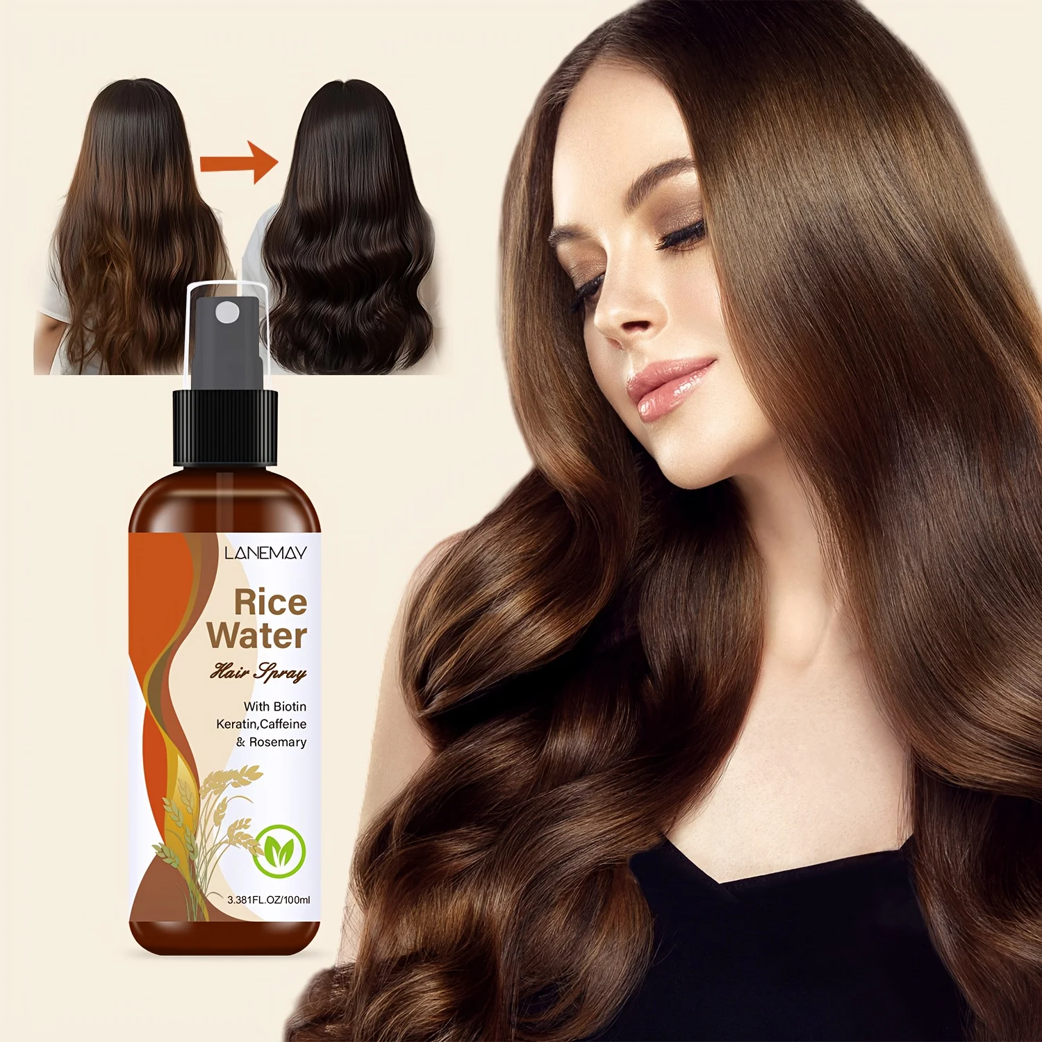 Spray capillaire à l'eau de ri - Biotin Hair Growth avis et prix