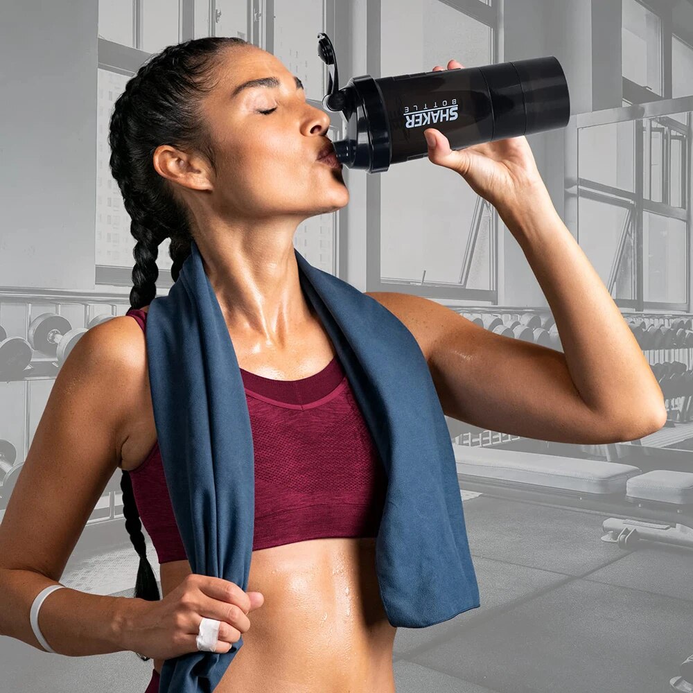 3 couches Shaker bouteille de  - Protein Shaker Bottle avis et prix