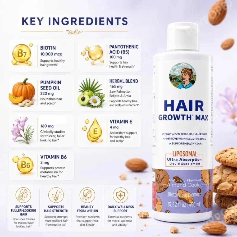 Liquide liposomal pour la croi - Biotin Hair Growth avis et prix