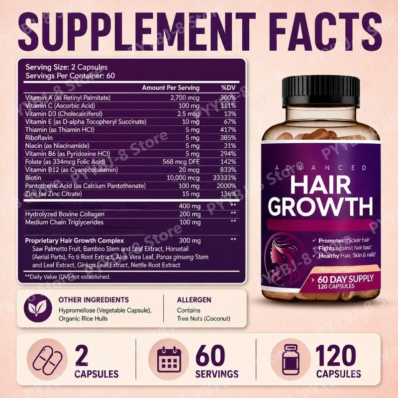 Vitamines pour cheveux pour fe - Biotin Hair Growth avis et prix